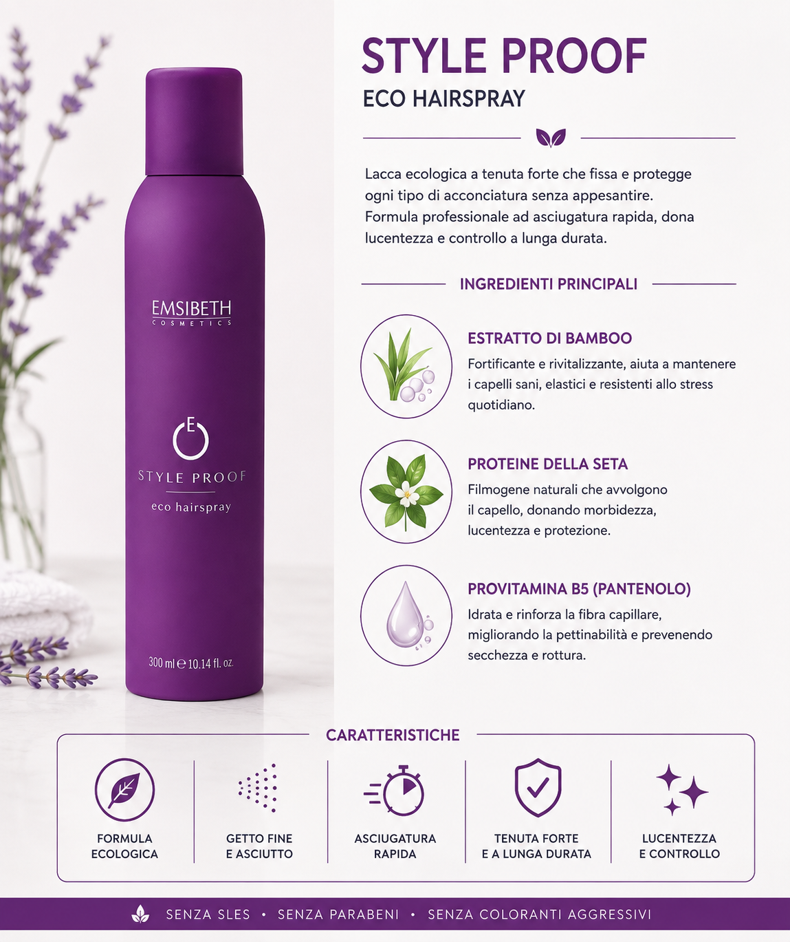 Emsibeth Style Proof Eco Hairspray 300 ml - immagine 2
