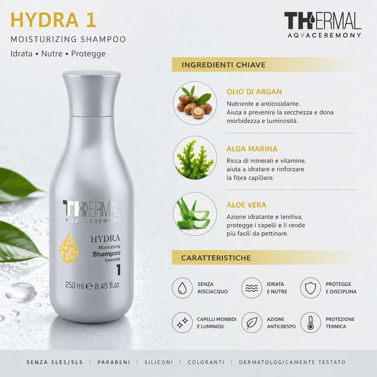 Emsibeth Thermal Hydra Moisturising Shampoo 250 ml - immagine 2