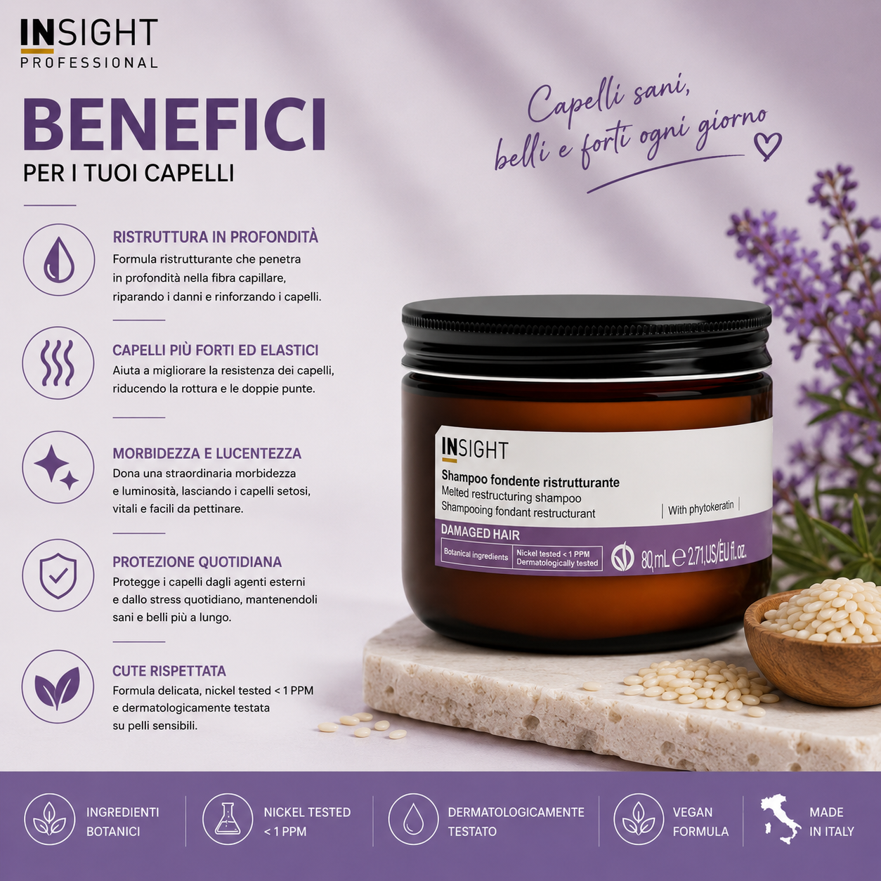 Insight Damaged Hair Shampoo Fondente Ristrutturante 80 ml - immagine 3