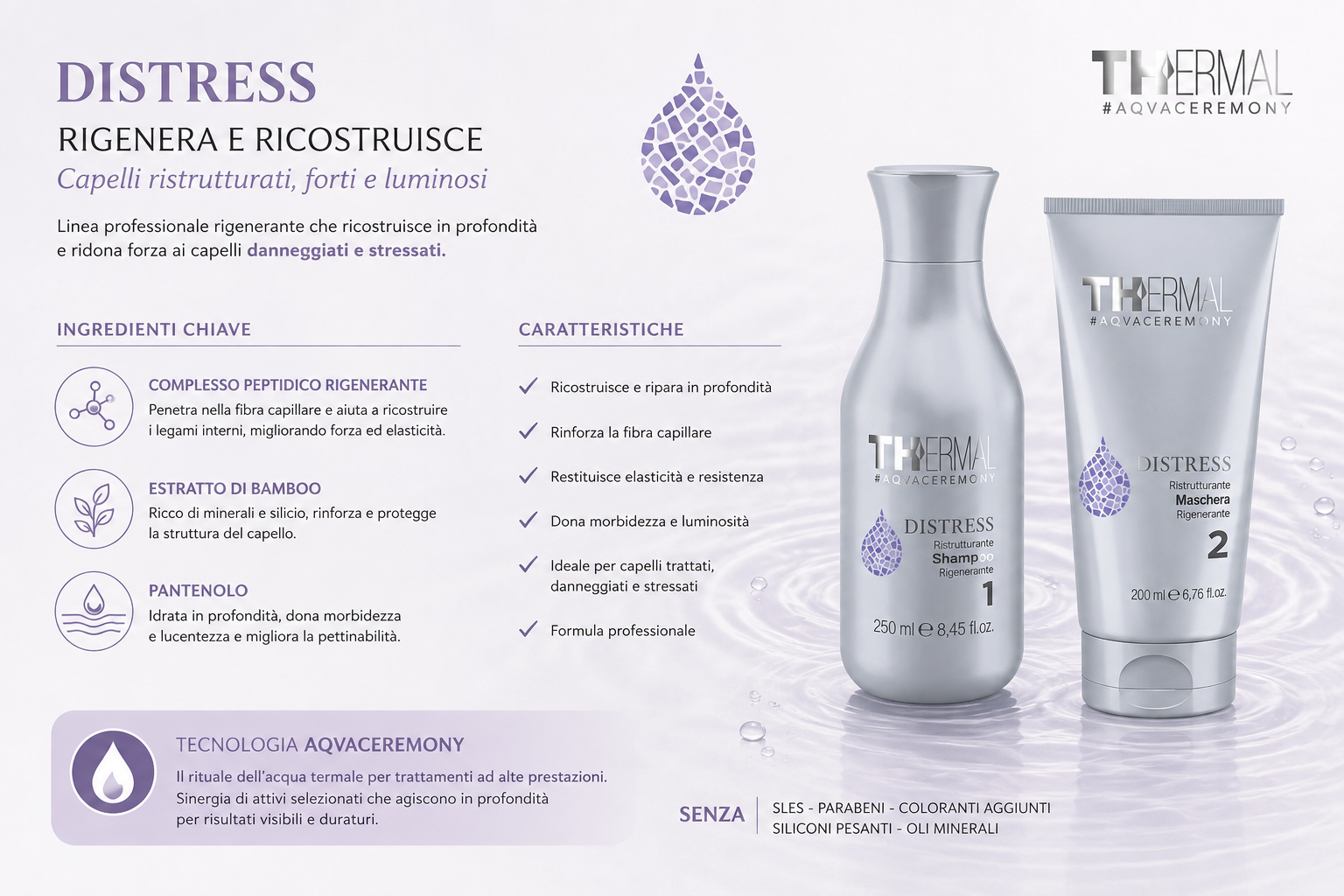 Emsibeth Thermal Destress – Kit Shampoo 250 ml + Mask 200 ml - immagine 2