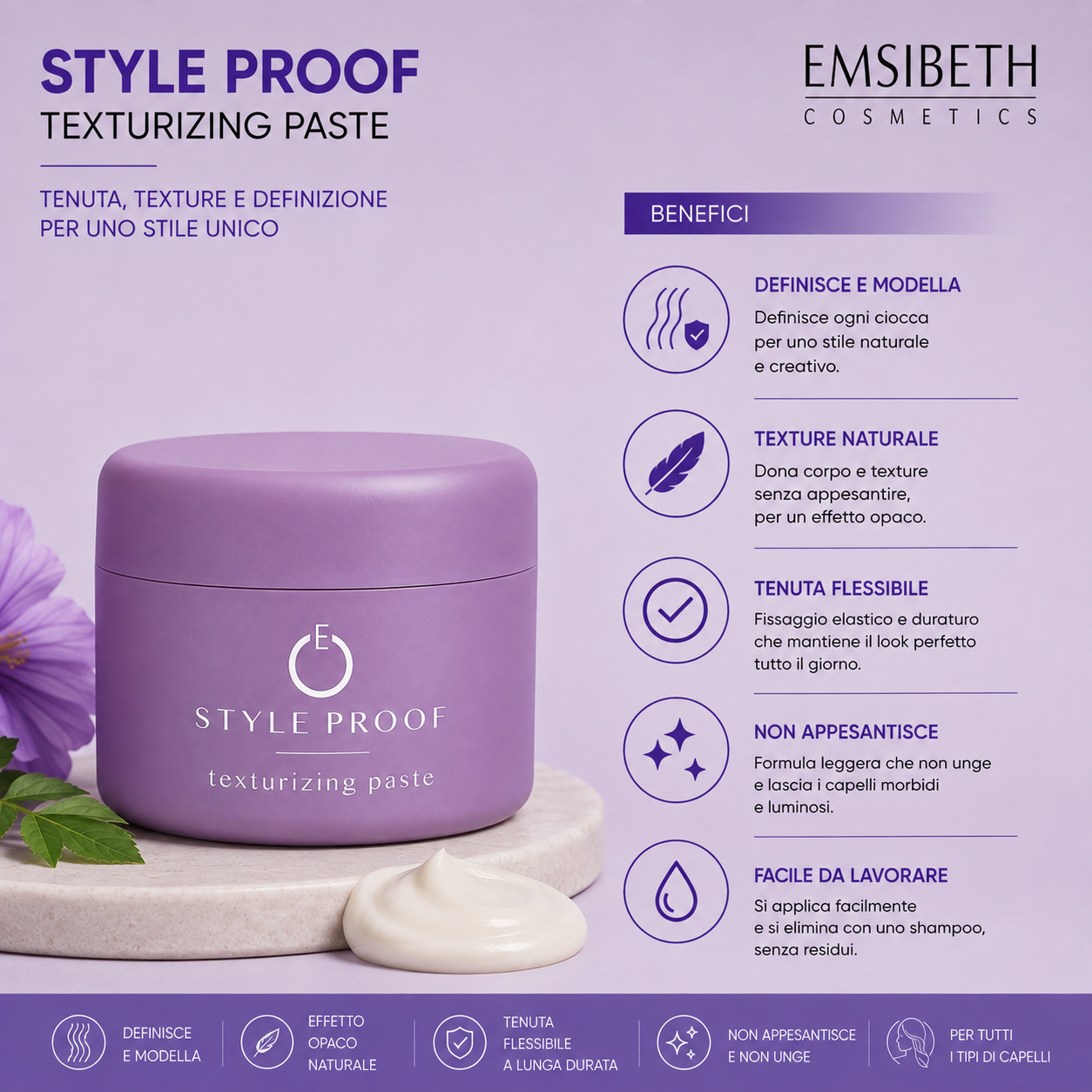 Emsibeth Style Proof Texturizing Paste 100 ml - immagine 2