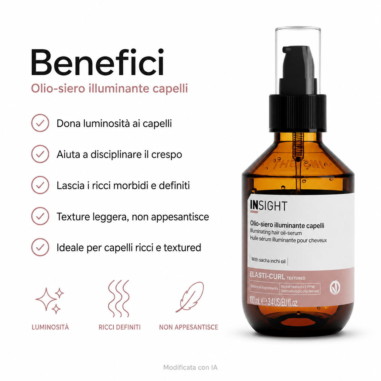 Insight Elasti-Curl Olio-Siero Illuminante Capelli 100 ml - immagine 2