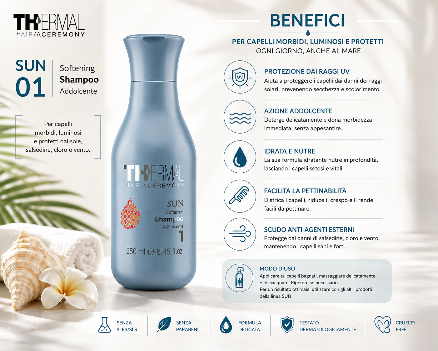 Emsibeth Thermal Sun Softening Shampoo 250 ml - immagine 3