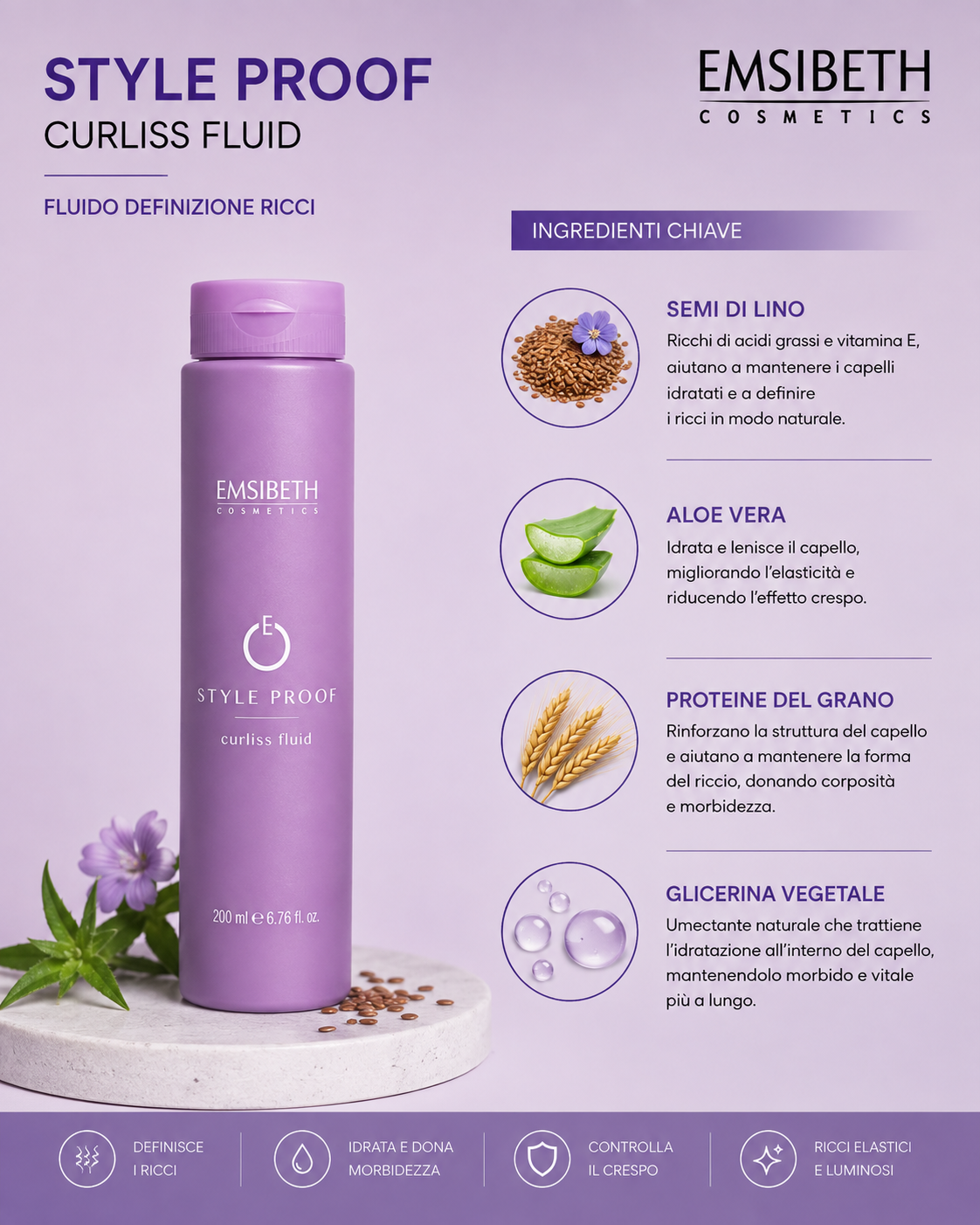 Emsibeth Style Proof Curliss Fluid 200 ml - immagine 3