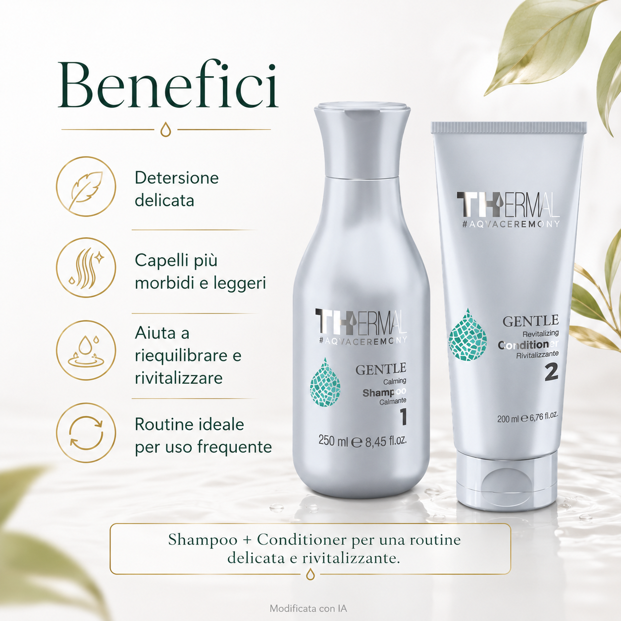 Emsibeth Thermal Gentle – Kit Shampoo 250 ml + Conditioner 200 ml - immagine 2