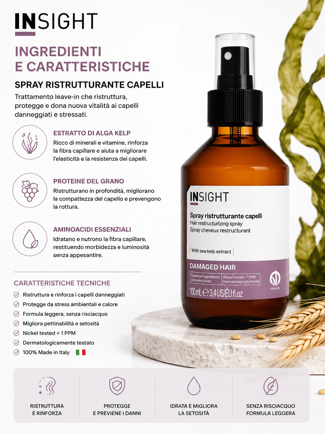 Insight Damaged Hair Spray Ristrutturante Capelli 100 ml - immagine 3