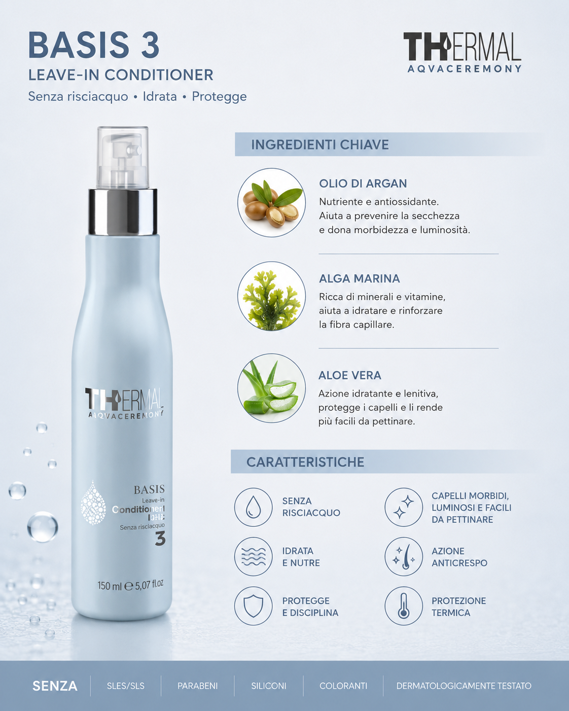 Emsibeth Thermal Basis Leave-In Conditioning Milk 150 ml - immagine 2
