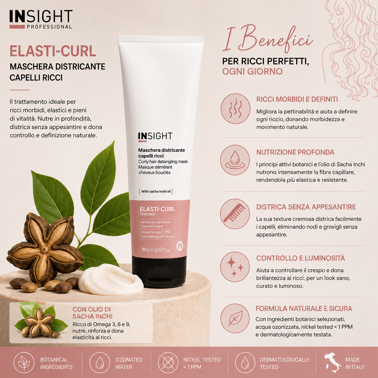 Insight Elasti-Curl Maschera Districante Capelli Ricci 200 ml - immagine 3