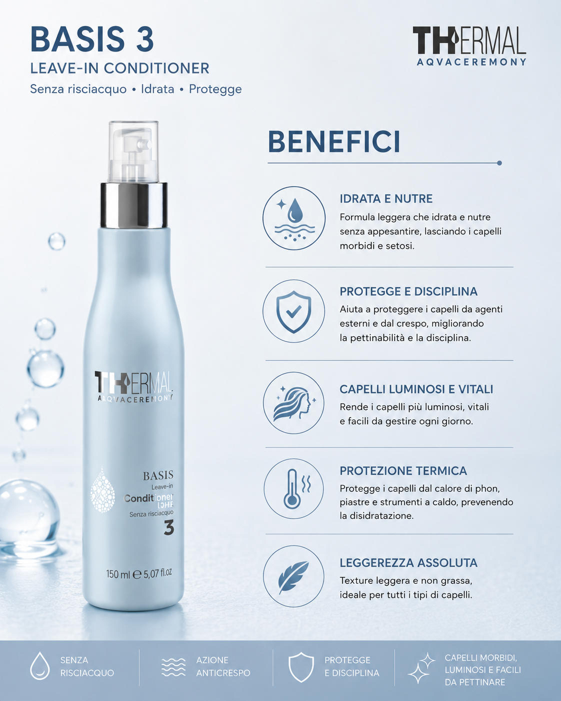 Emsibeth Thermal Basis Leave-In Conditioning Milk 150 ml - immagine 3