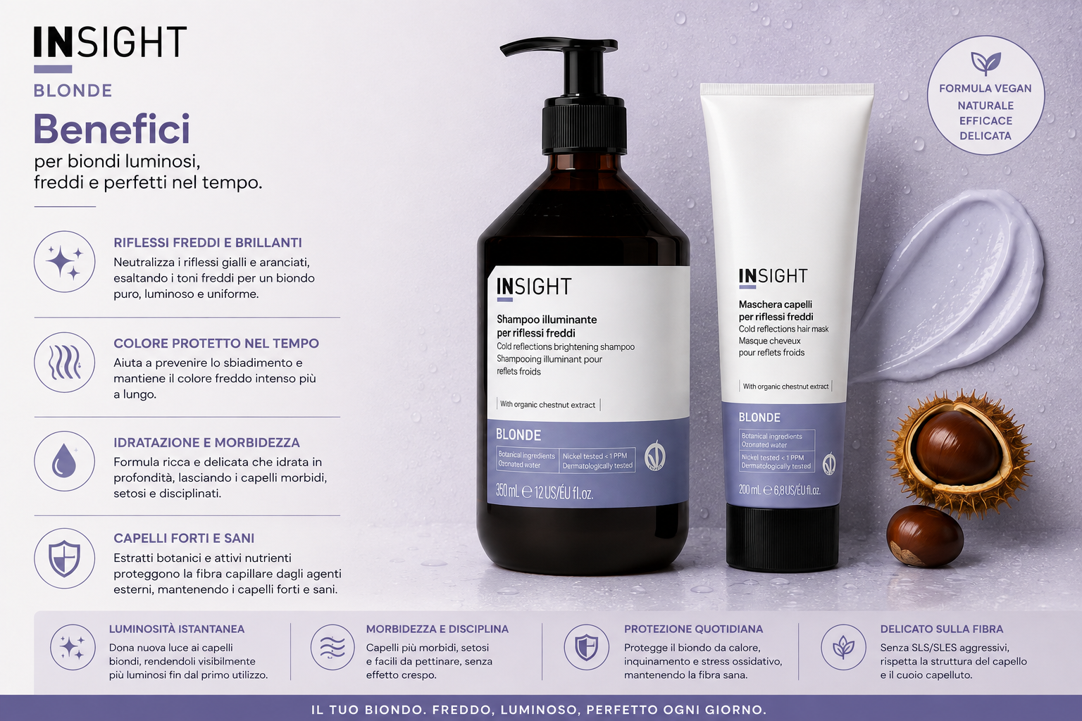 Insight Blonde – Kit Shampoo 350 ml + Maschera 200 ml - immagine 3