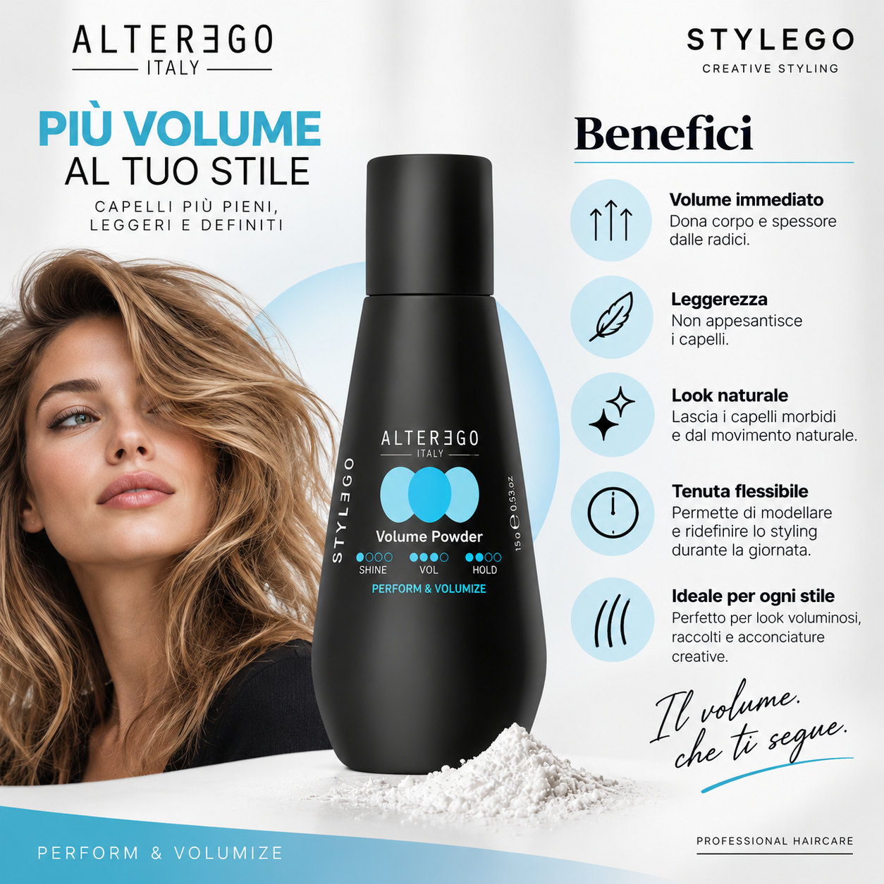 Alter Ego Stylego Volume Powder 15 g - immagine 2
