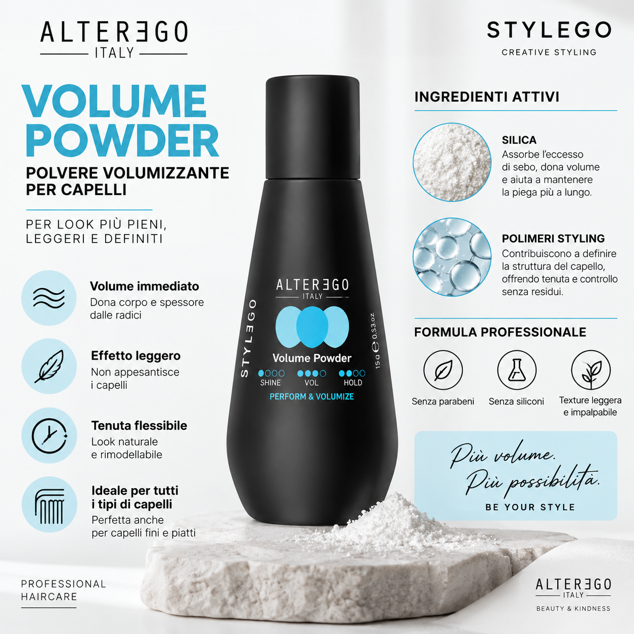 Alter Ego Stylego Volume Powder 15 g - immagine 3