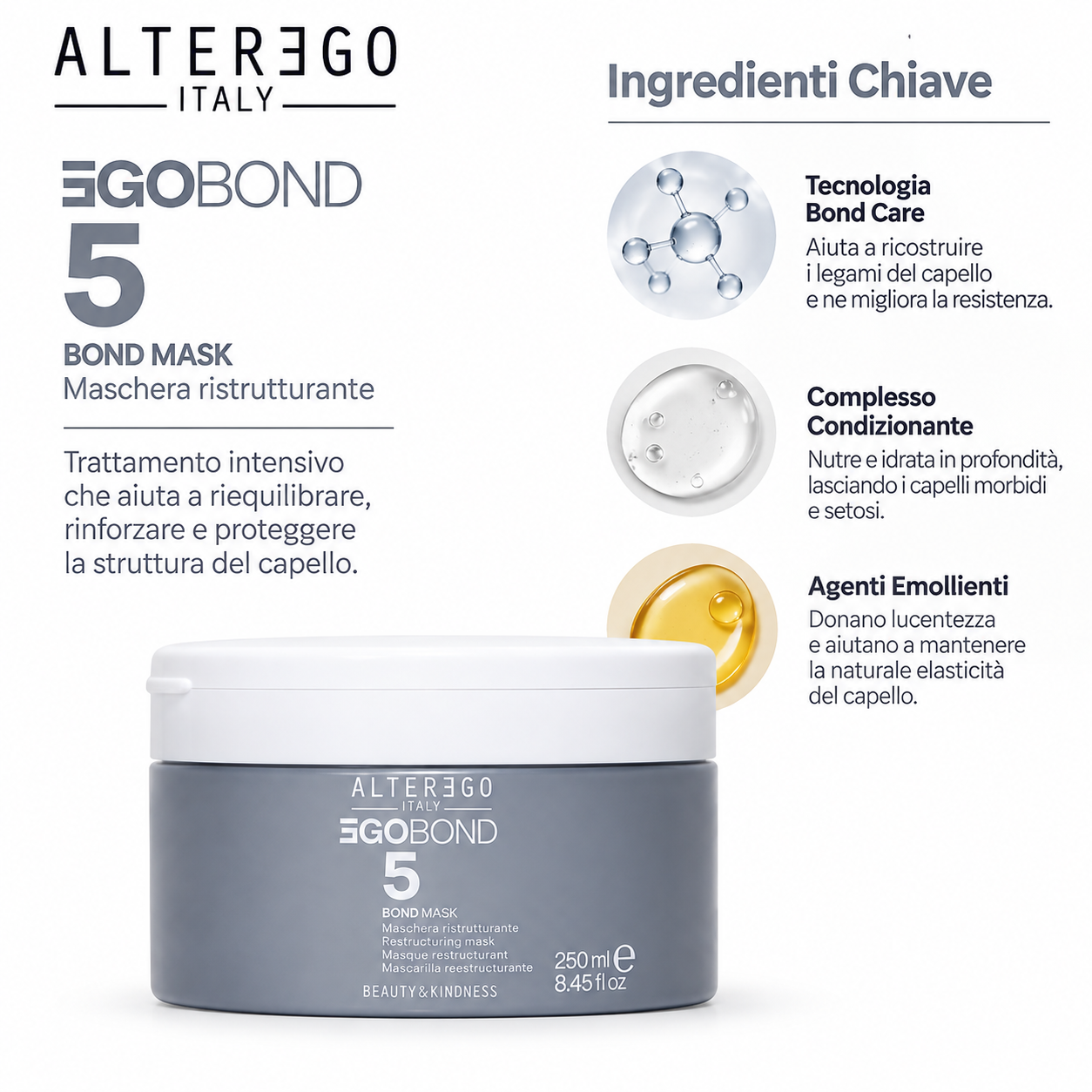 Alter Ego Egobond Bond Mask 250 ml - immagine 3